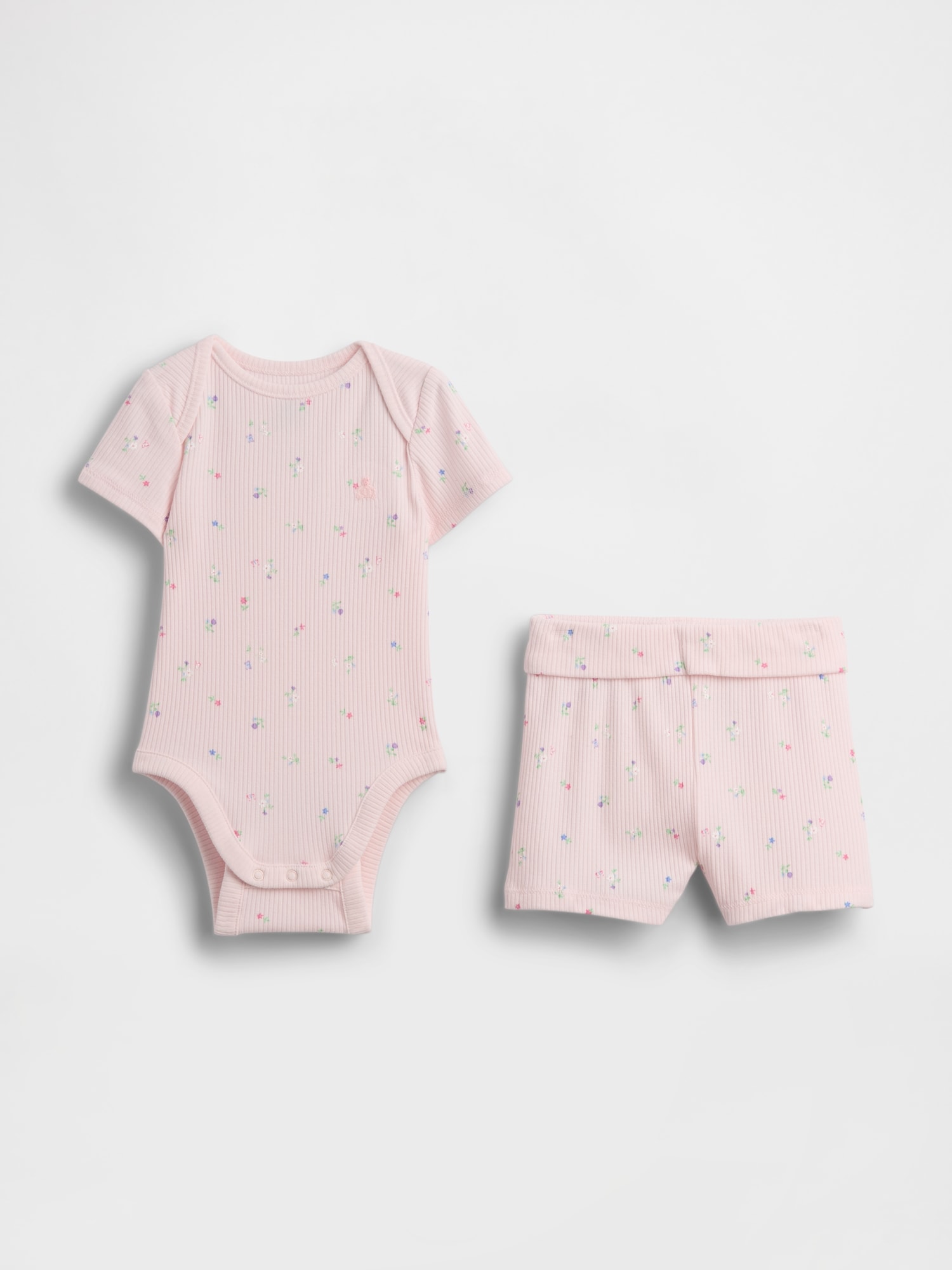 ENSEMBLE SHORT FINEMENT CÔTELÉ GRANDIR ENSEMBLE POUR BÉBÉ
