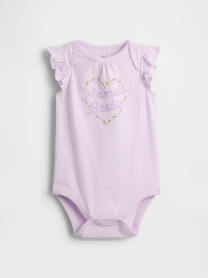 オーガニックコットン グラフィック ボディスーツ (ベビー)