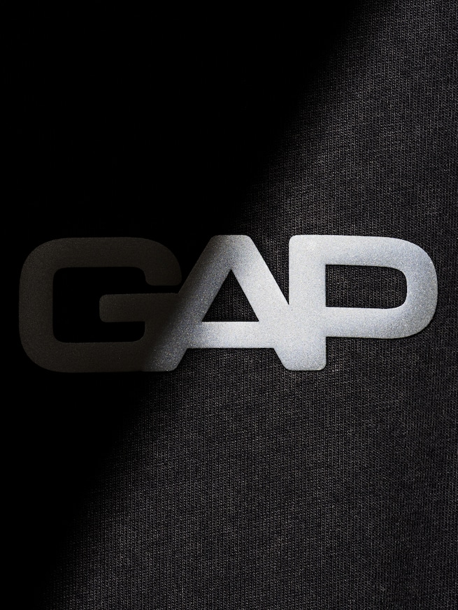 リラックスフィット GAPロゴ クロップドTシャツ-5