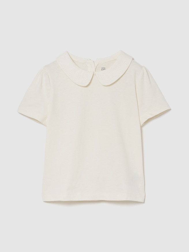 babyGap パフスリーブ 襟付きTシャツ-0