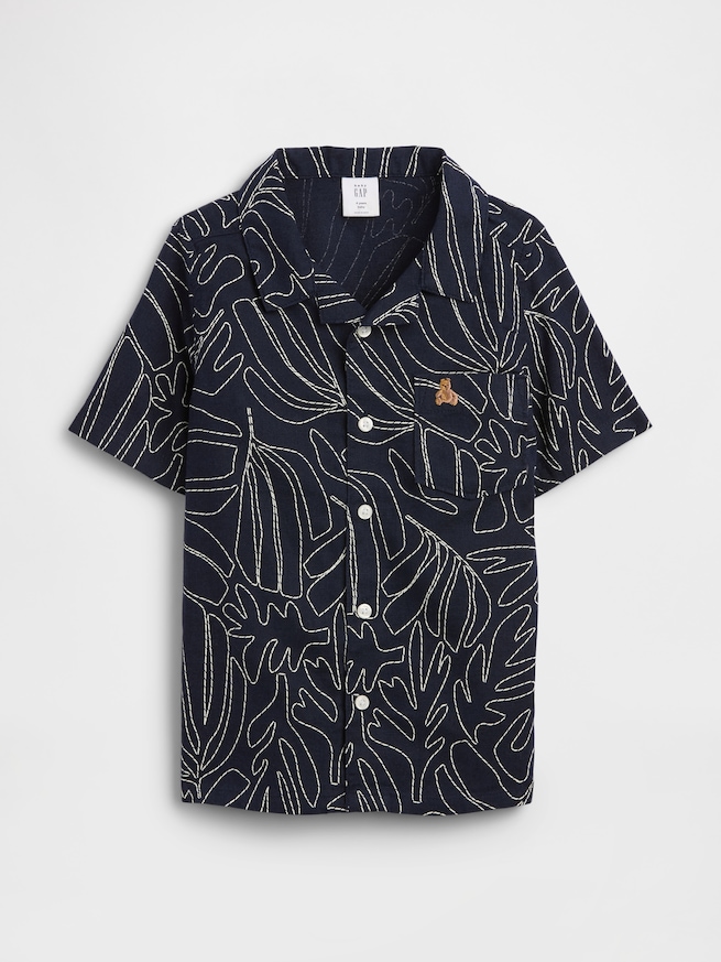 babyGap ブラナンベア リネンブレンド バケーションシャツ-0