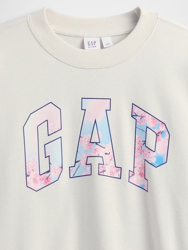ヴィンテージソフト フレンチテリー リラックスフィット SAKURA GAPロゴスウェットシャツ (キッズ)-2
