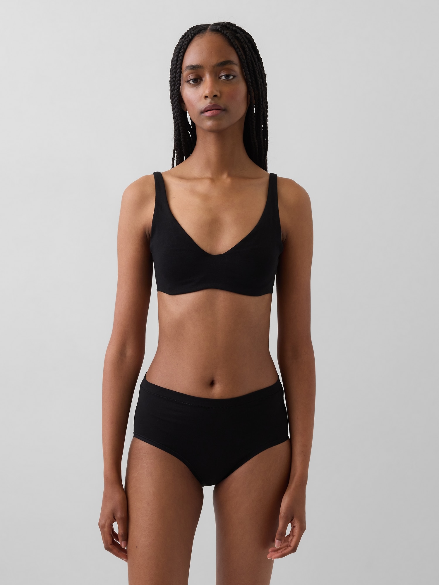 SOUTIEN-GORGE SANS DOUBLURE EN COTON BIOLOGIQUE EXTENSIBLE
