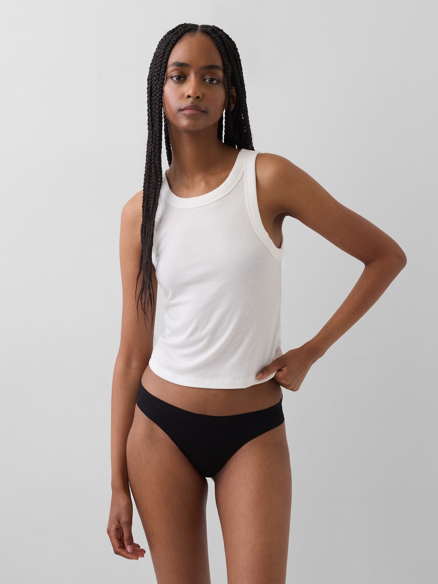 Organic Stretch Cotton No Show Bikini