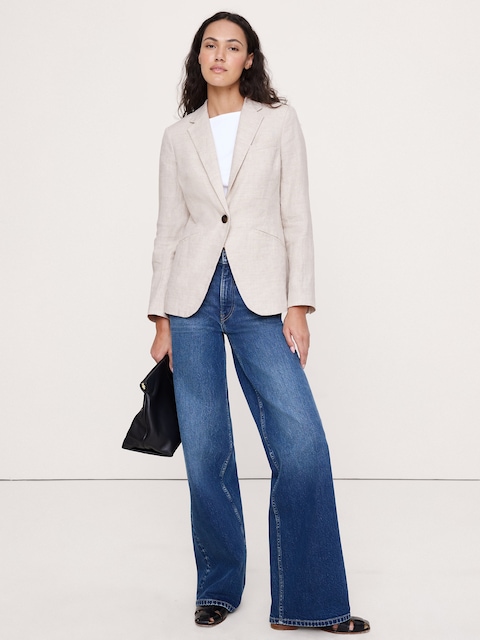 BLAZER AJUSTÉ EN LIN