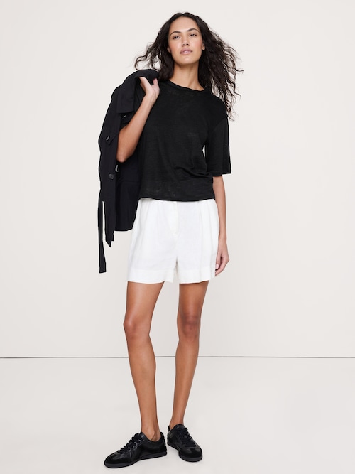 リラックス リネン Tシャツ