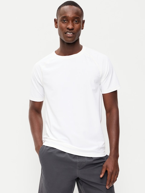 Raglan-Sleeve Rashguard Swim Top