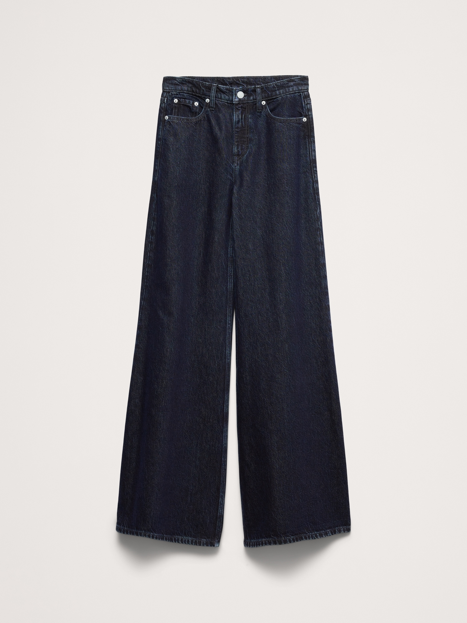 High-Rise Wide-Leg Lightweight Palazzo Jean