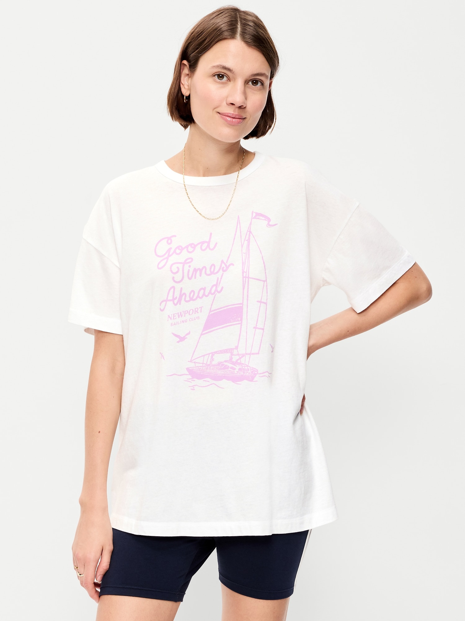 T-SHIRT LONG PASSE-PARTOUT SURDIMENSIONNÉ