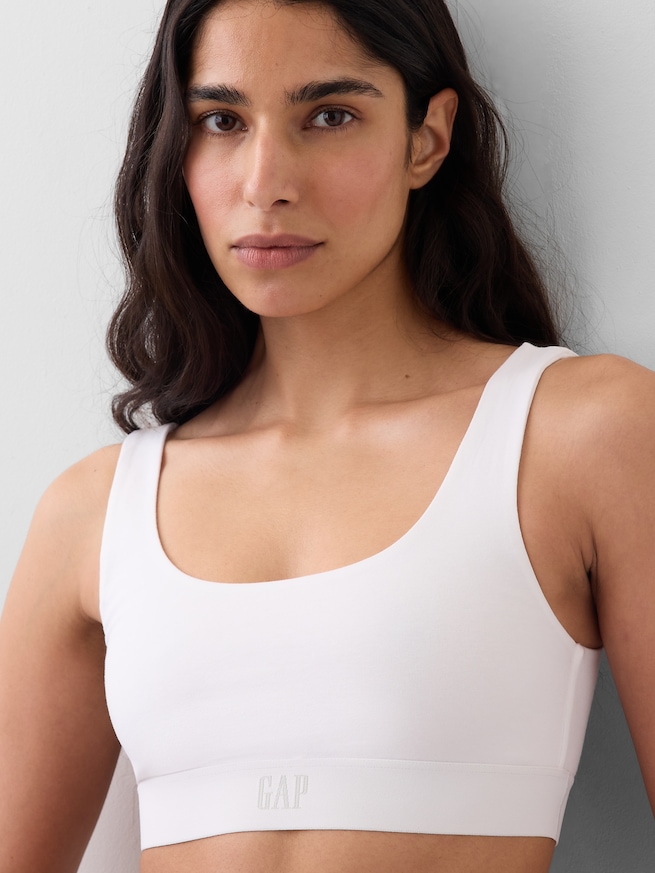 オーガニック ストレッチコットン GAPロゴ ブラレット-2