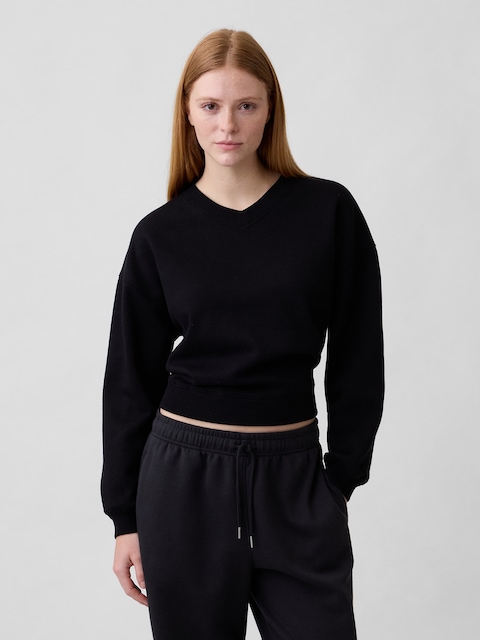 Oversized Wedge V-Neck Sweatshirt