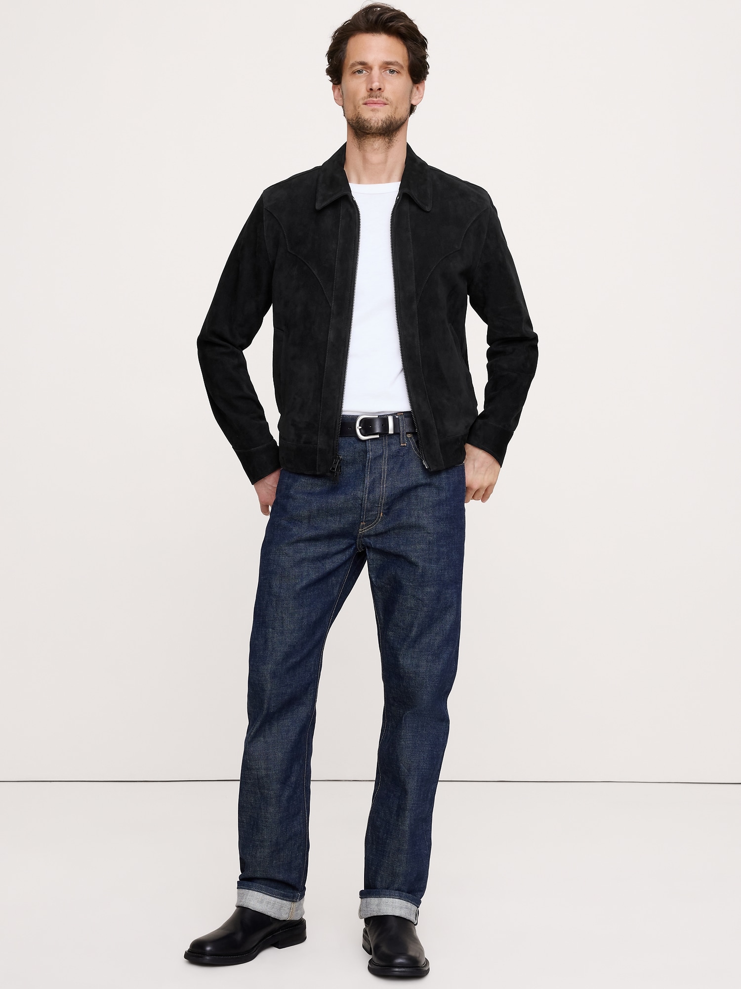 スエード ウエスタン ジャケット-3