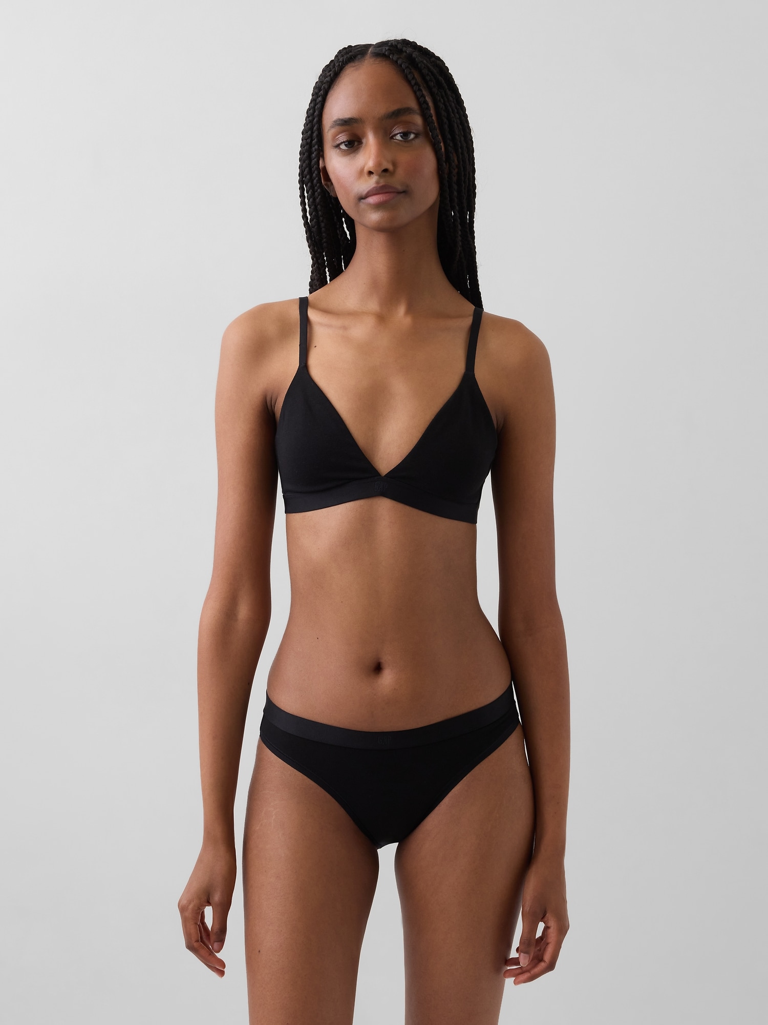 SOUTIEN-GORGE À BONNETS TRIANGULAIRES EN COTON BIOLOGIQUE EXTENSIBLE