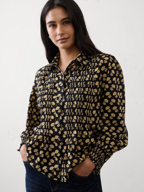 Fine Pintuck Voile Shirt
