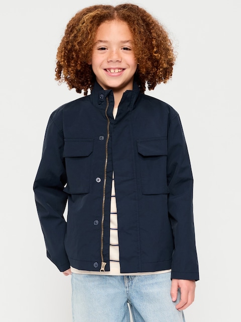 Water-Resistant Utility Jacket for Boys