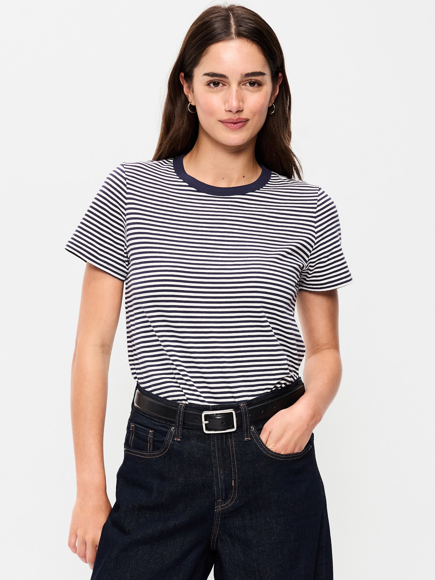 T-SHIRT RAS DU COU PASSE-PARTOUT À RAYURES