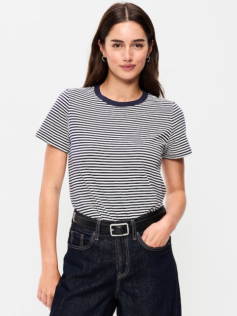 EveryWear Crew-Neck Striped T-Shirt