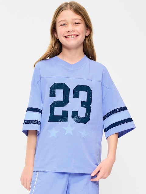 T-SHIRT SURDIMENSIONNÉ DE STYLE FOOTBALL POUR FILLE