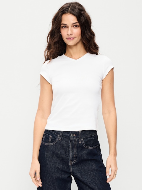 Snug High V-Neck T-Shirt