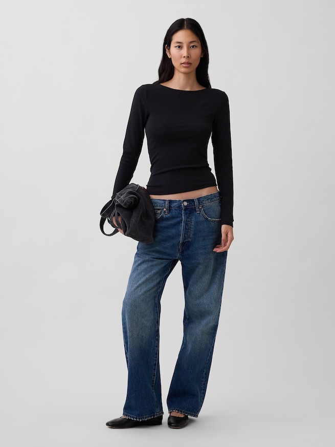 モダン バックタイ Tシャツ-2