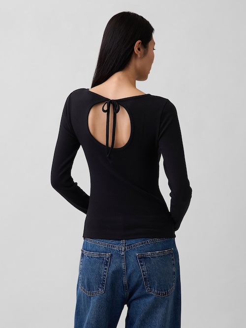 モダン バックタイ Tシャツ