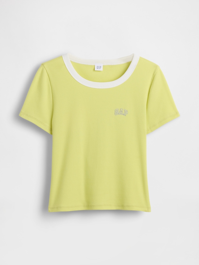 リブ GAPロゴ チビTシャツ-5