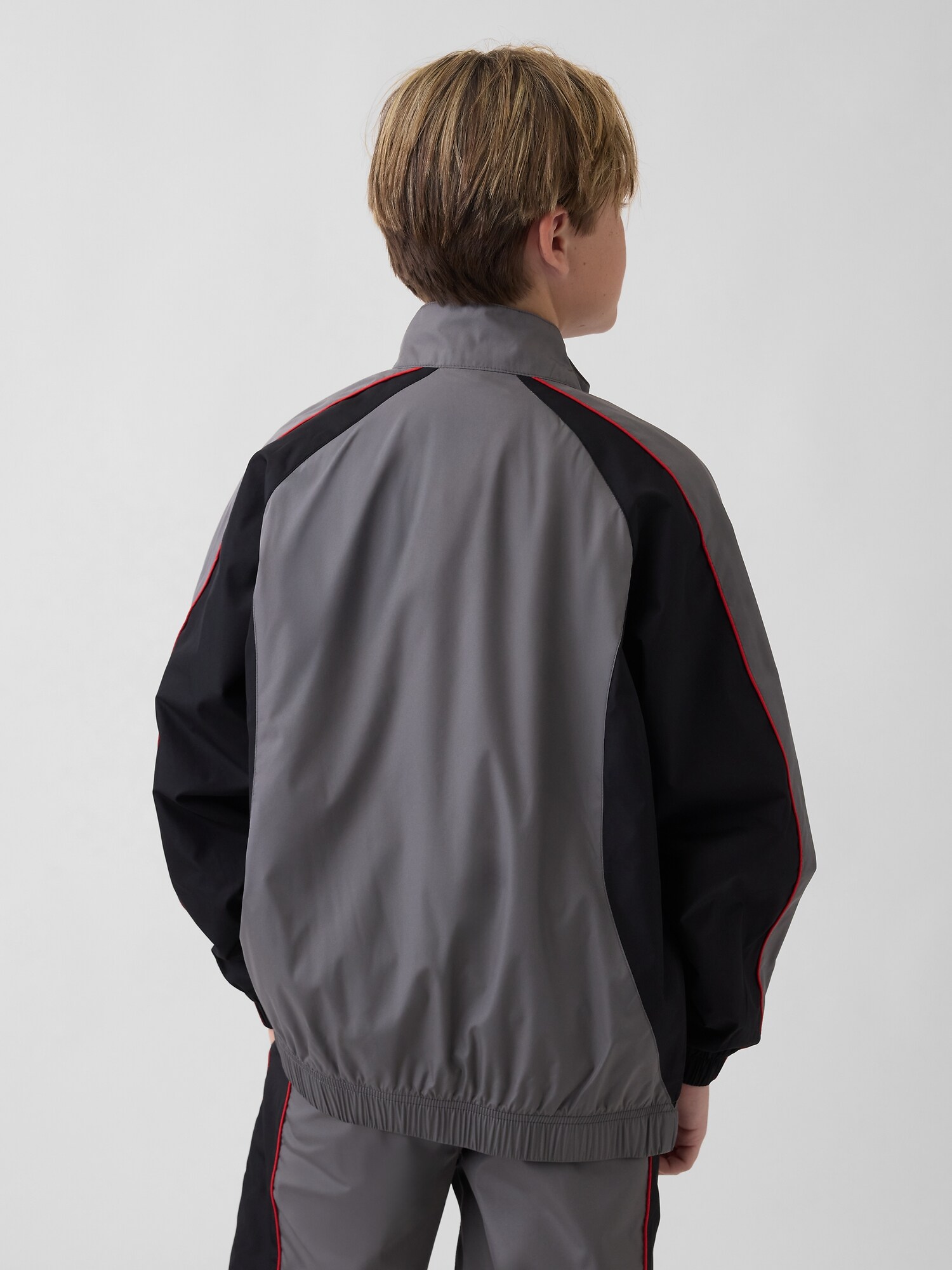 リラックスフィット カラーブロック ウィンドブレーカー (キッズ)-1