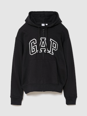 リラックスフィット GAPロゴ ジップアップパーカー