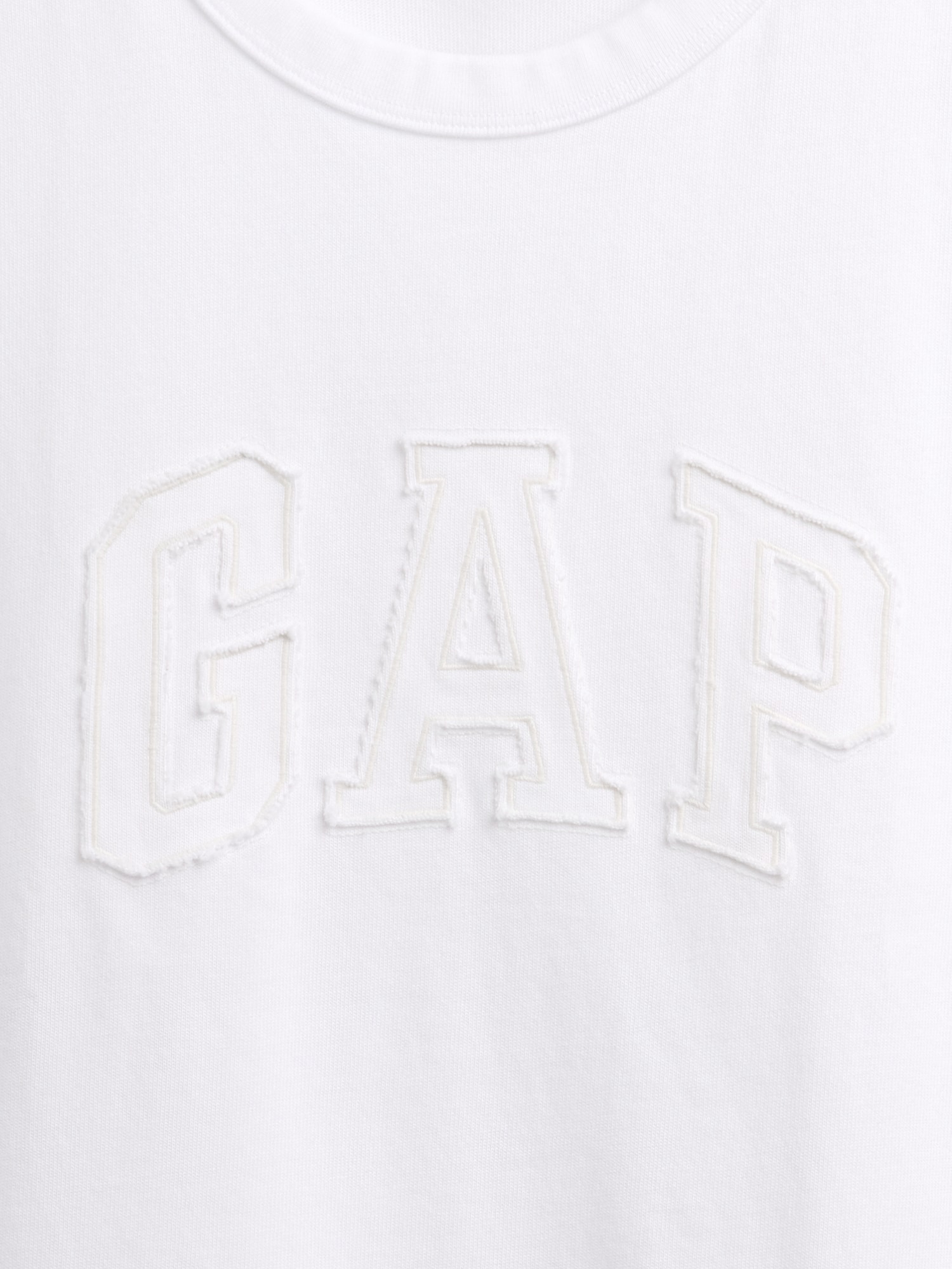 ヘビーウェイト リラックスフィット GAPロゴ クロップドTシャツ-3