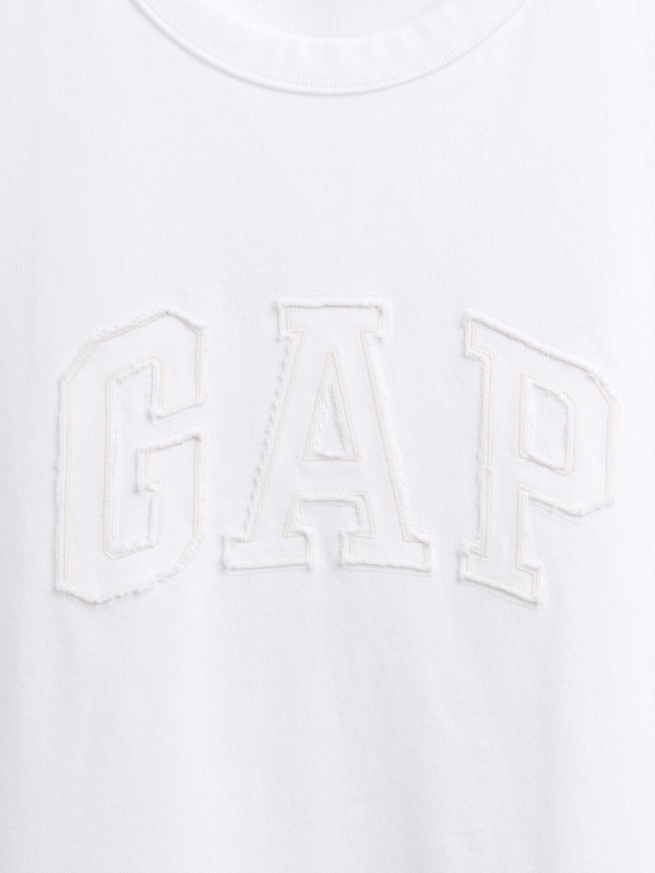 ヘビーウェイト リラックスフィット GAPロゴ クロップドTシャツ-3