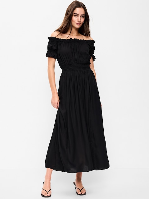 ROBE LONGUE BOHÈME À ÉPAULES DÉNUDÉES