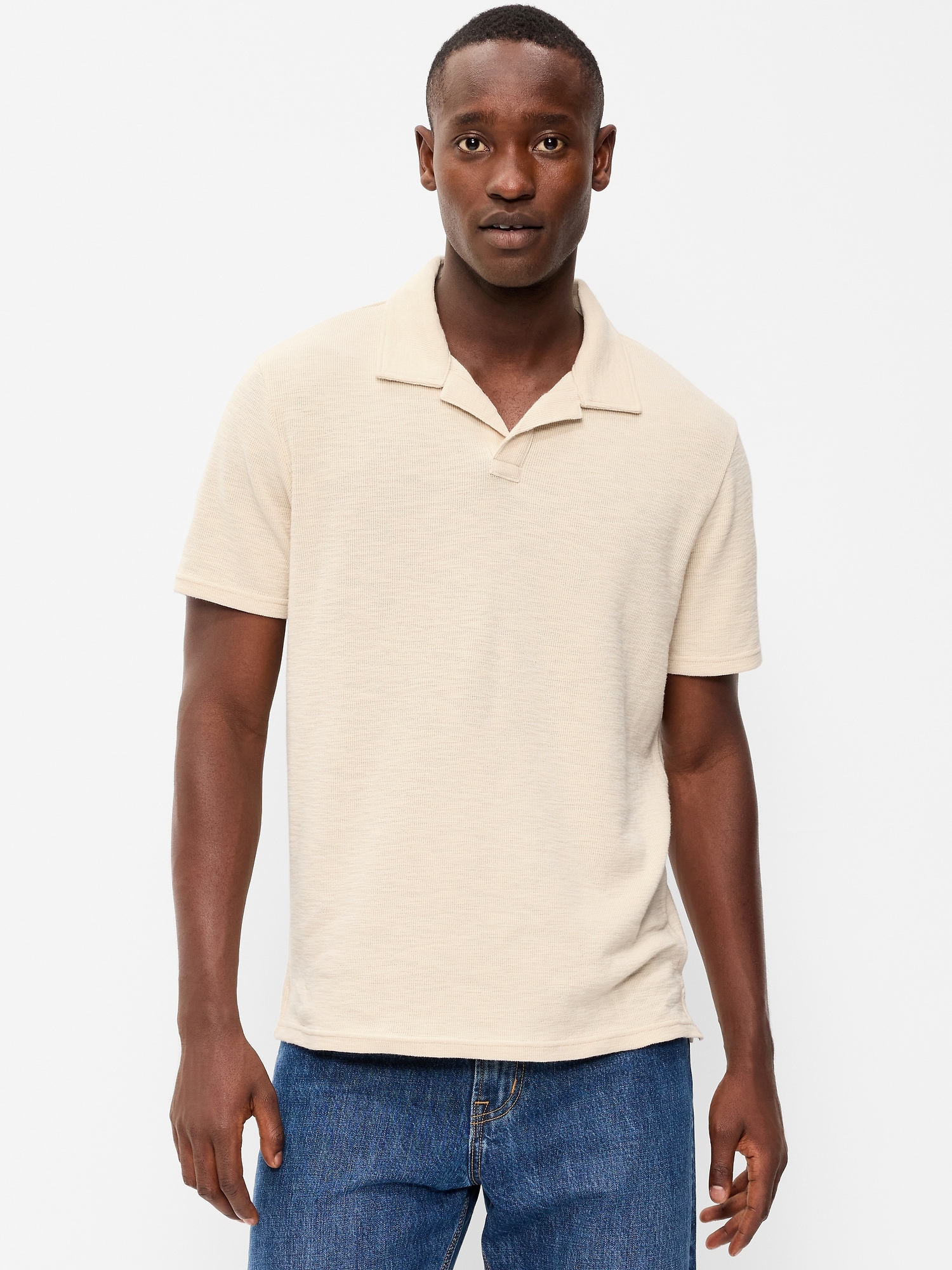 POLO TEXTURÉ EN TRICOT GAUFRÉ