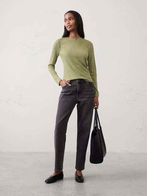 Sheer Ribbed Top
