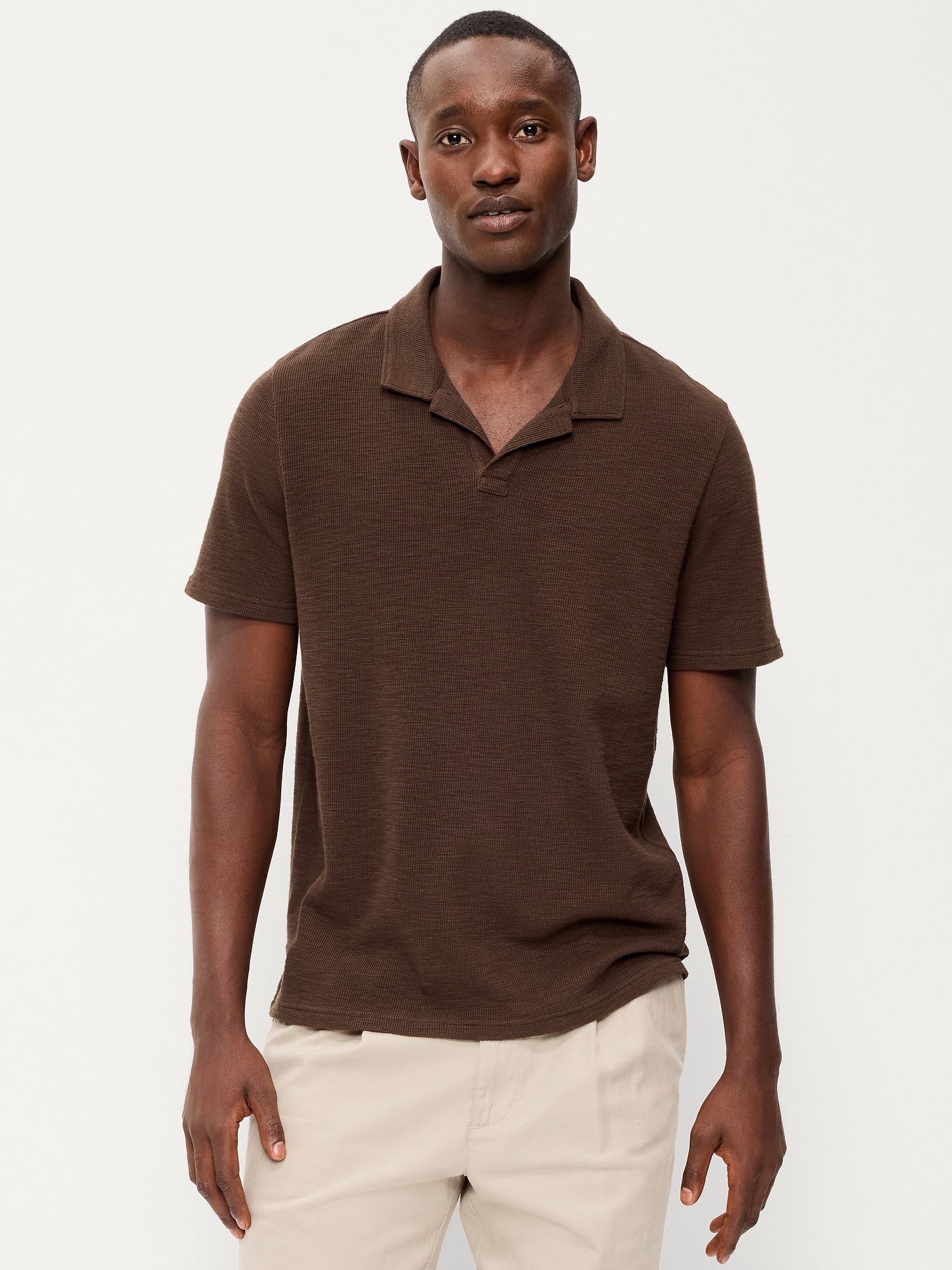 POLO TEXTURÉ EN TRICOT GAUFRÉ