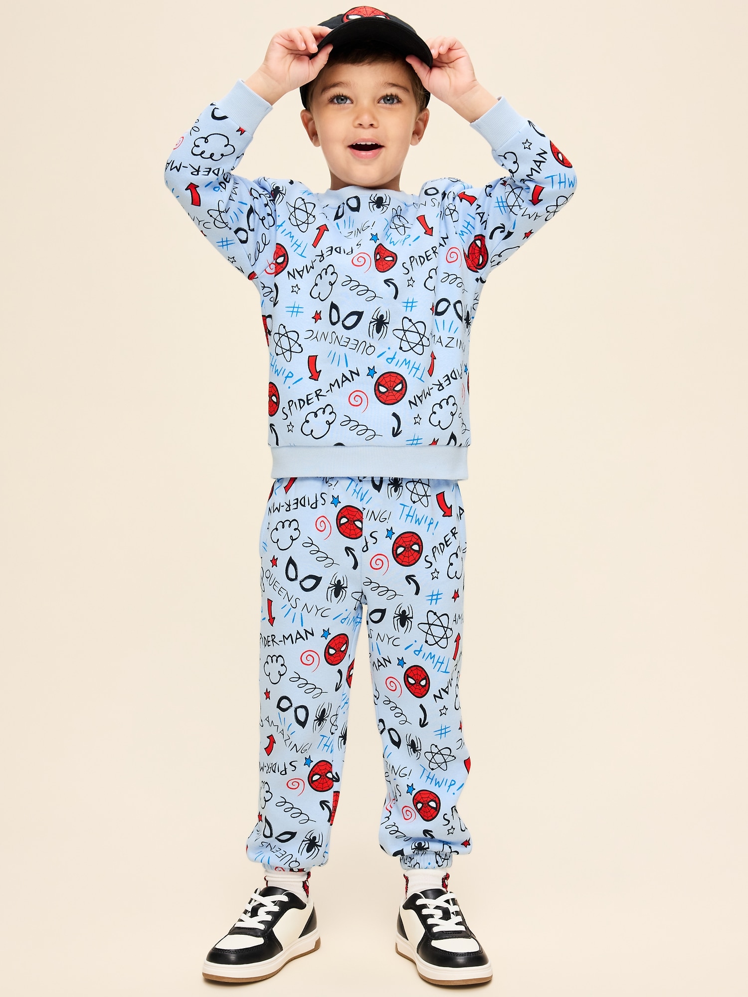 ENSEMBLE PANTALON DE JOGGING ET CHANDAIL EN COTON OUATÉ SPIDER-MAN OLD NAVY X MARVEL POUR TOUT-PETIT