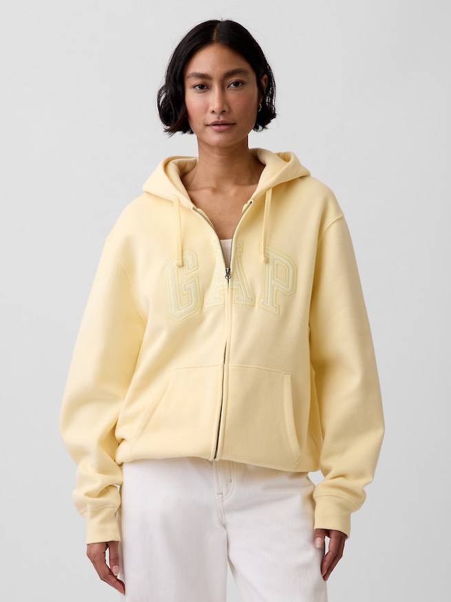 GAPアーチロゴ フルジップ パーカー-4