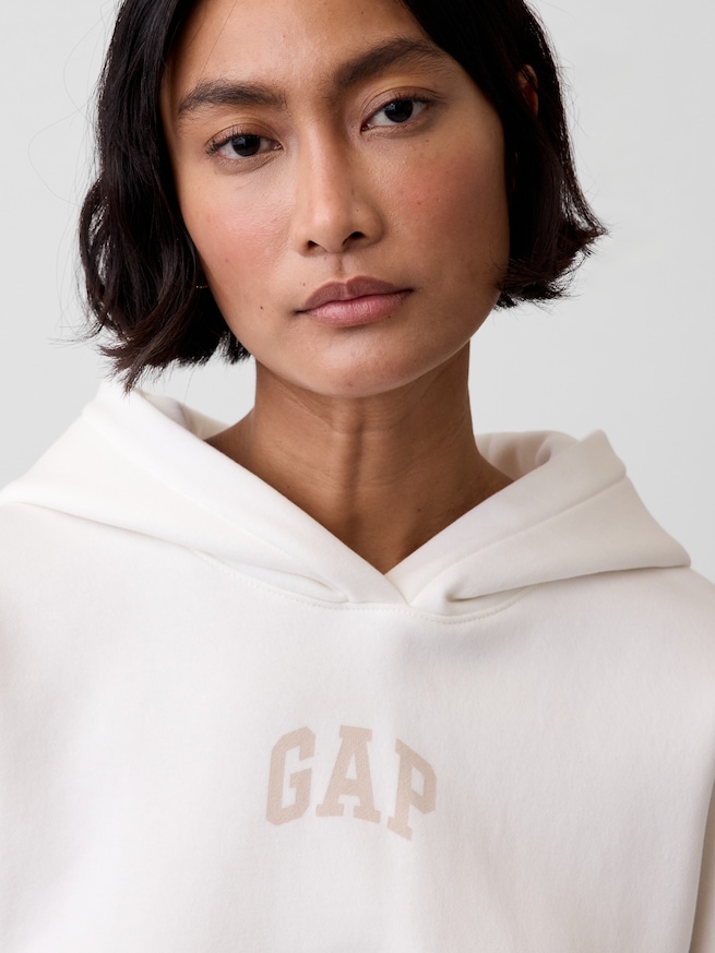 ヴィンテージソフト オーバーサイズ クロップド GAPロゴパーカー-3