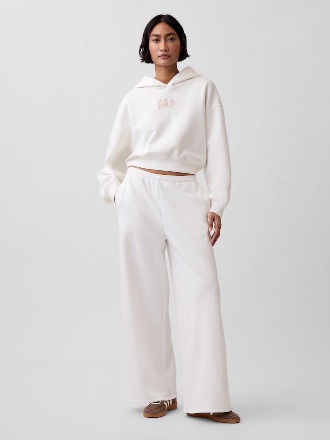 ヴィンテージソフト オーバーサイズ クロップド GAPロゴパーカー-4