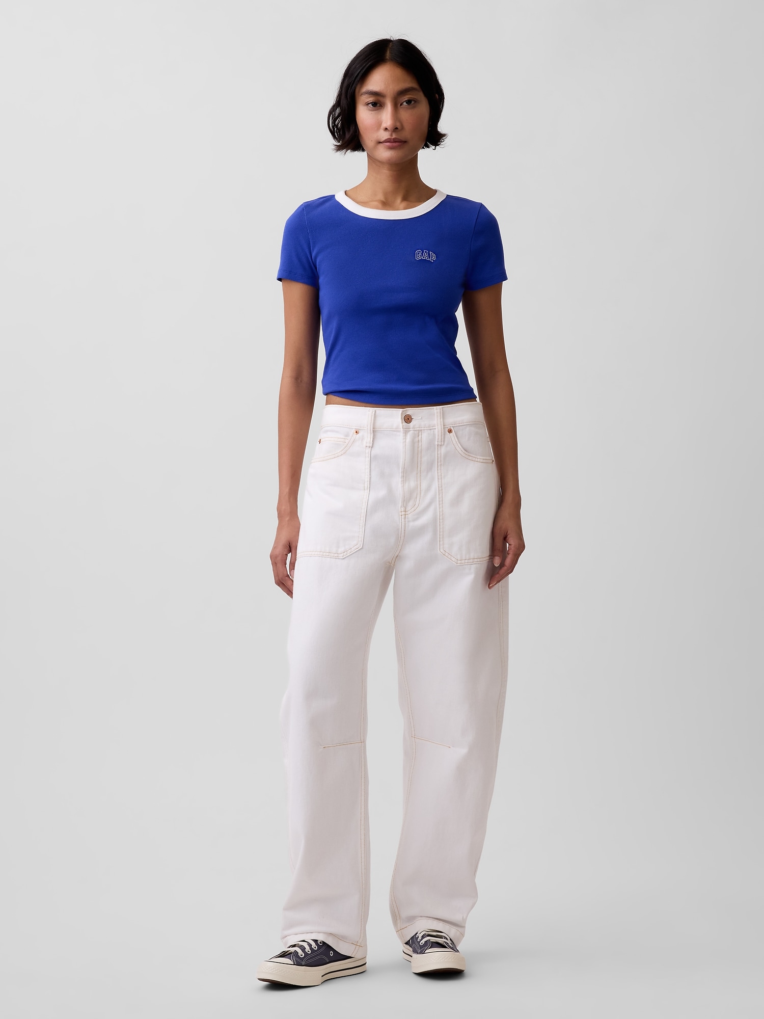 リブ GAPロゴ チビTシャツ-1