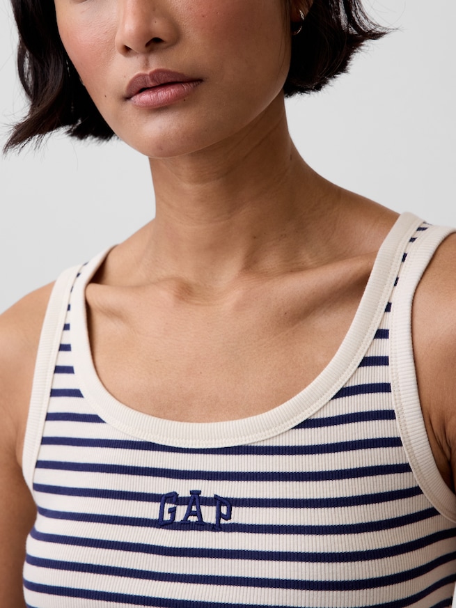 リブ GAPロゴ タンクトップ-3