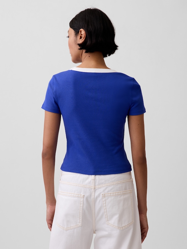 リブ GAPロゴ チビTシャツ-2