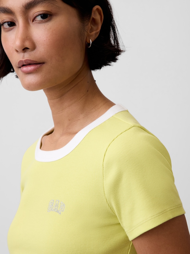 リブ GAPロゴ チビTシャツ-4