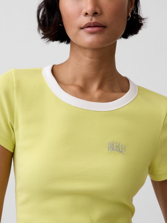 リブ GAPロゴ チビTシャツ-3