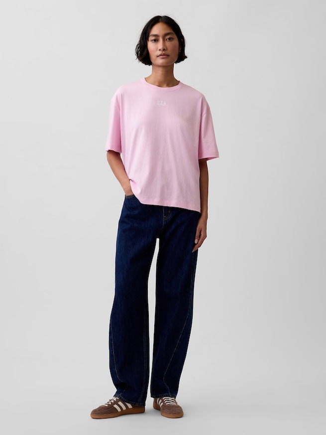 オーバーサイズ GAPロゴ チューニックTシャツ-1