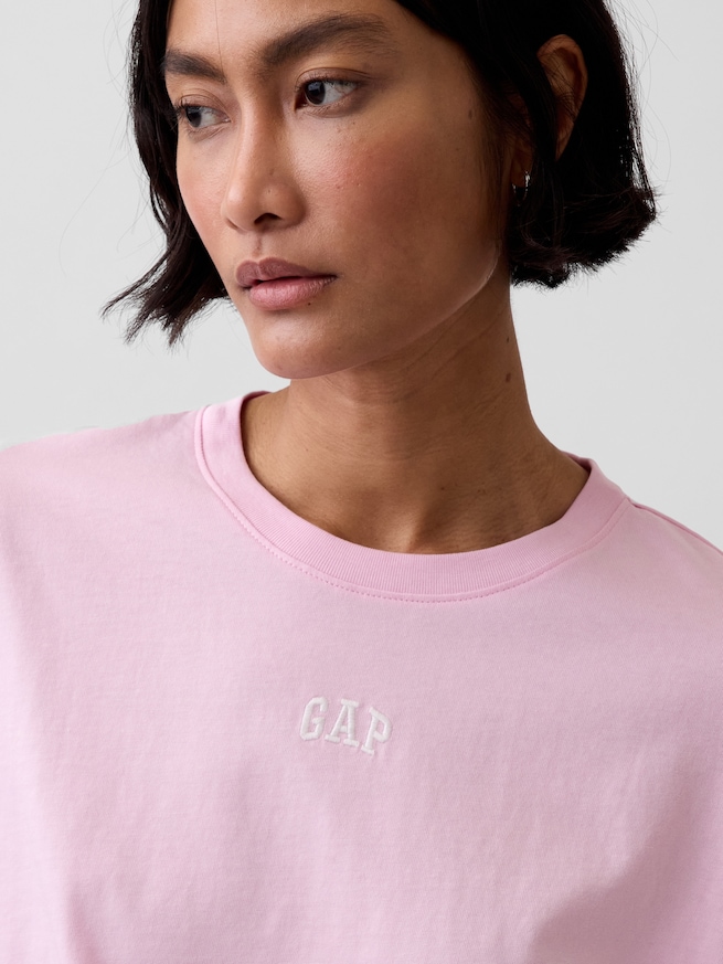 オーバーサイズ GAPロゴ チューニックTシャツ-3