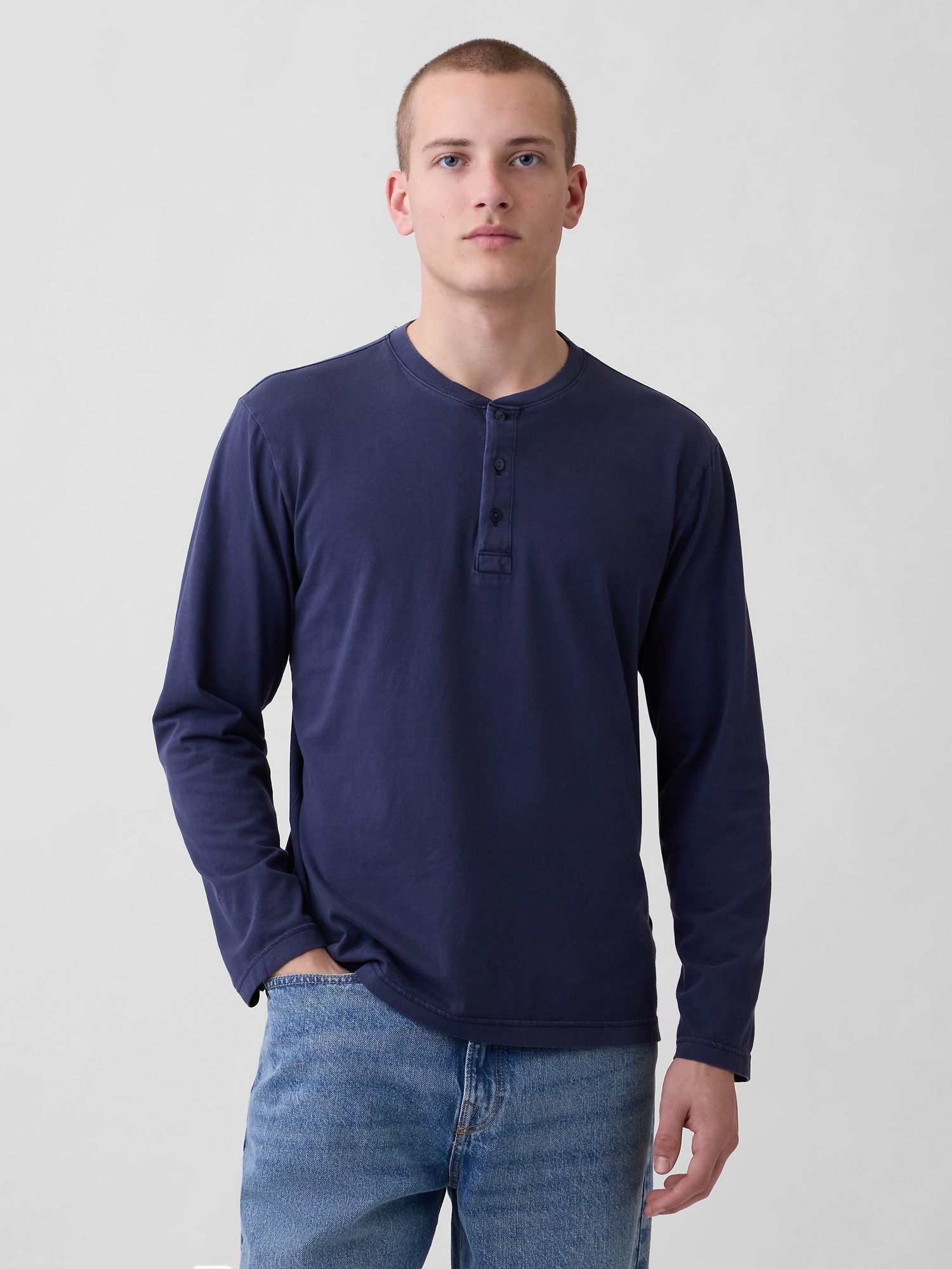 T-SHIRT DÉCONTRACTÉ HENLEY