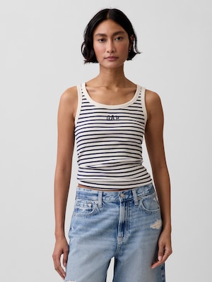 リブ GAPロゴ タンクトップ