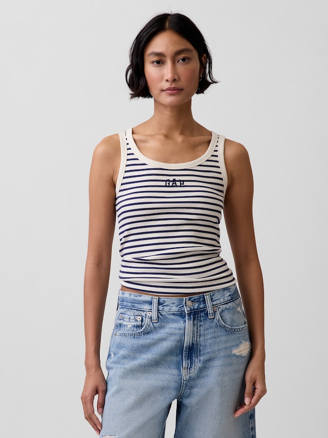 リブ GAPロゴ タンクトップ-0