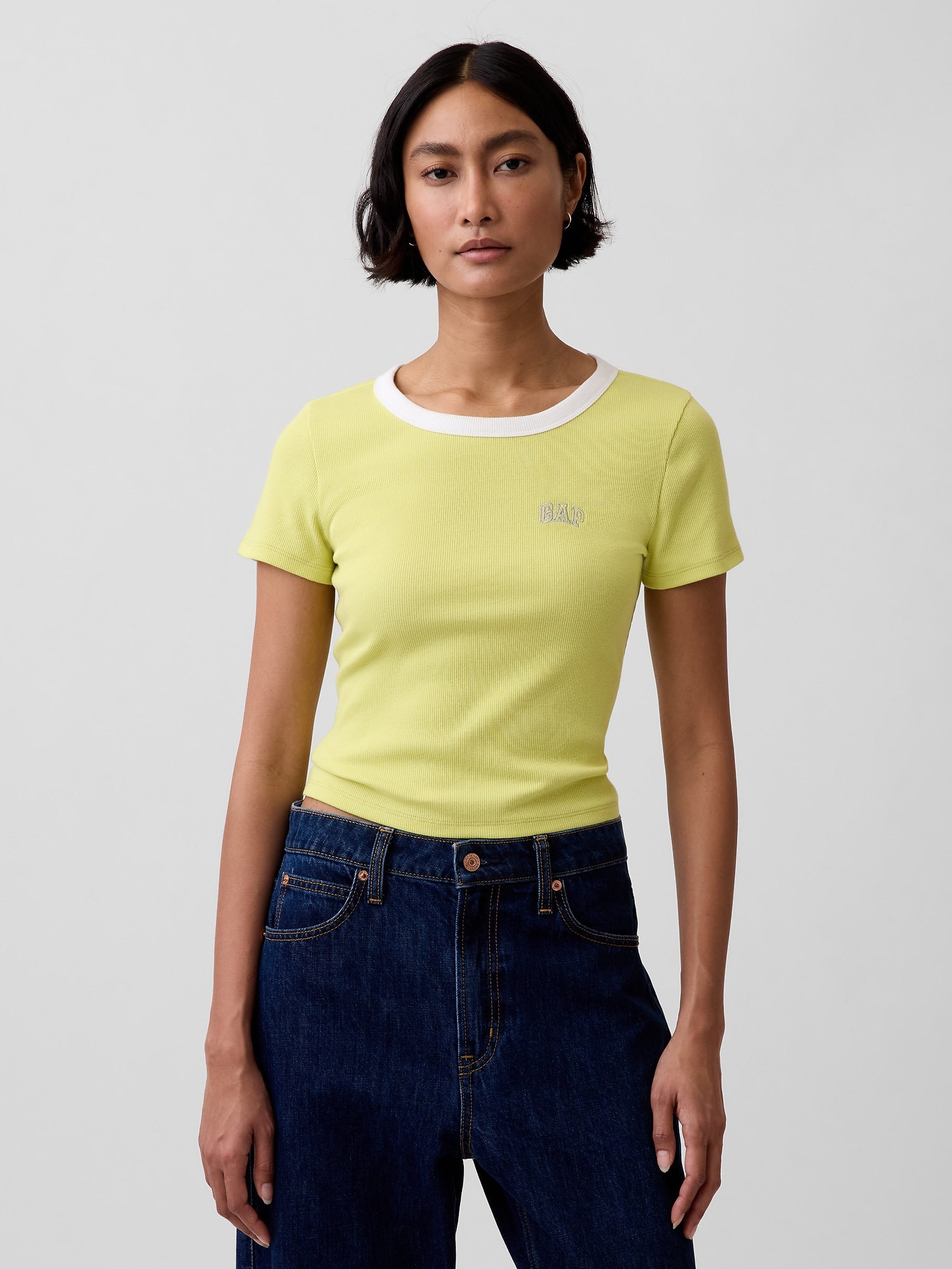 リブ GAPロゴ チビTシャツ-0