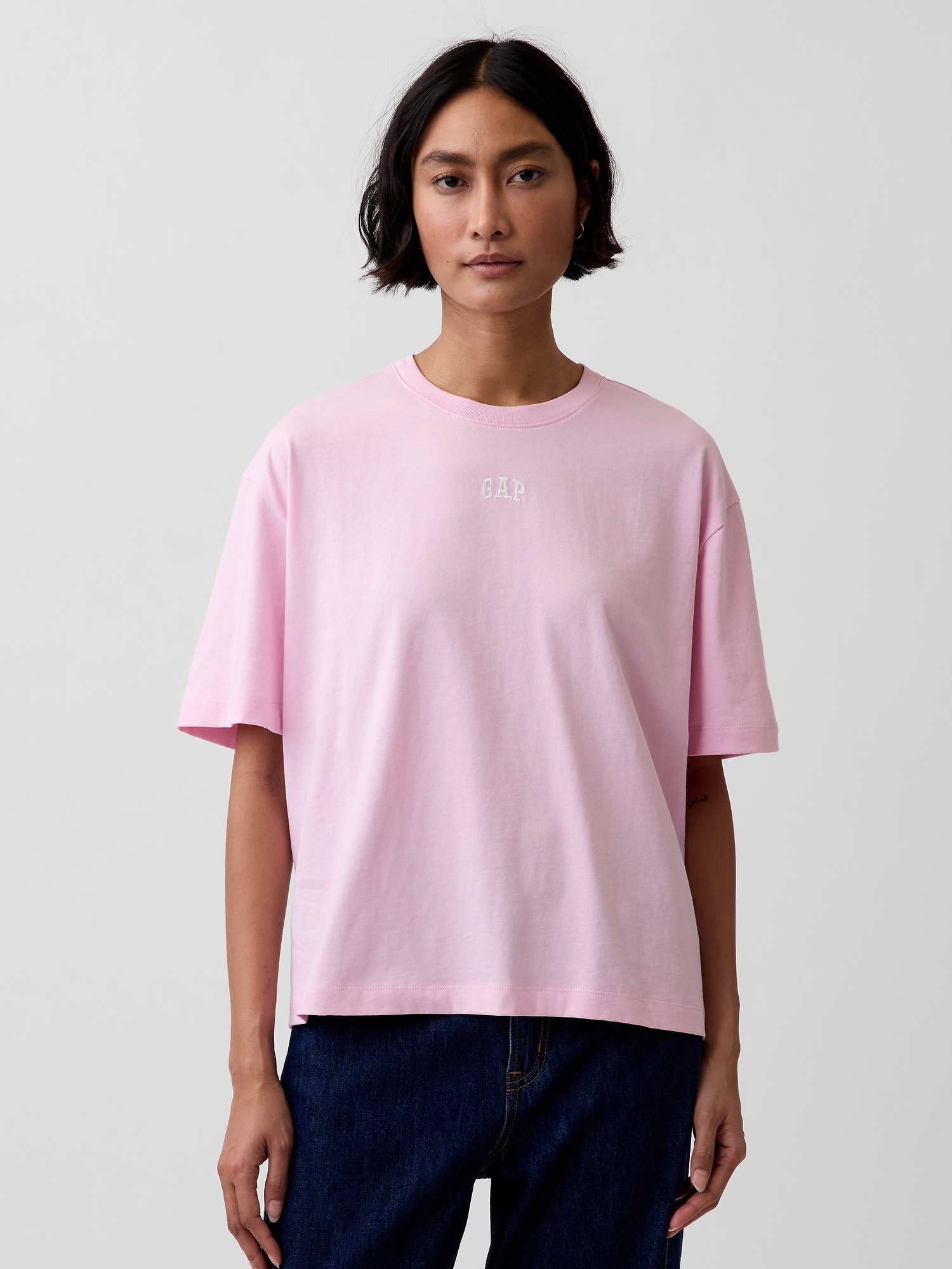 オーバーサイズ GAPロゴ チューニックTシャツ-0